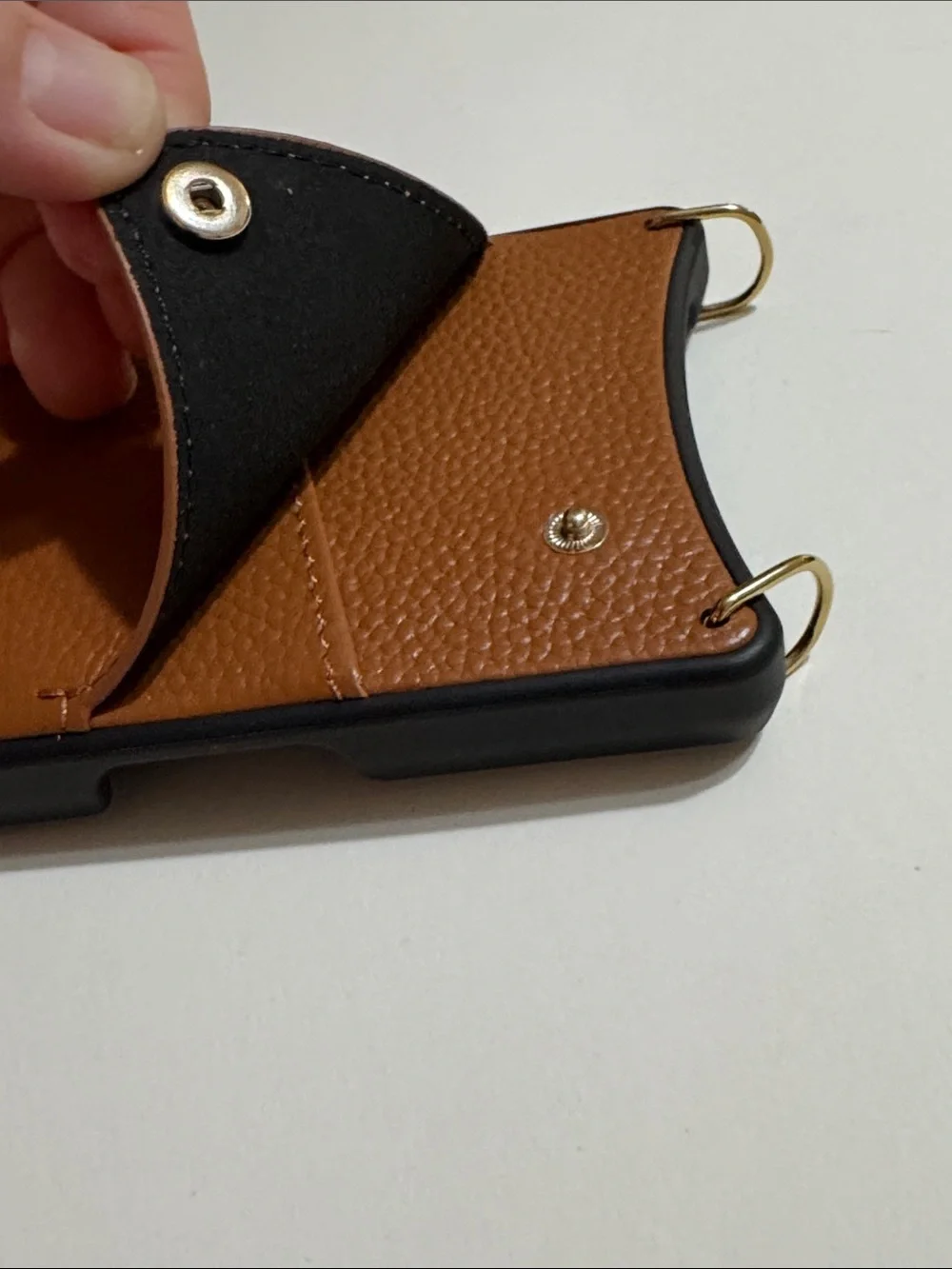 Bandolier Emma Leather Card Pocket Phone Case in Brown iPhone 16 ProMax